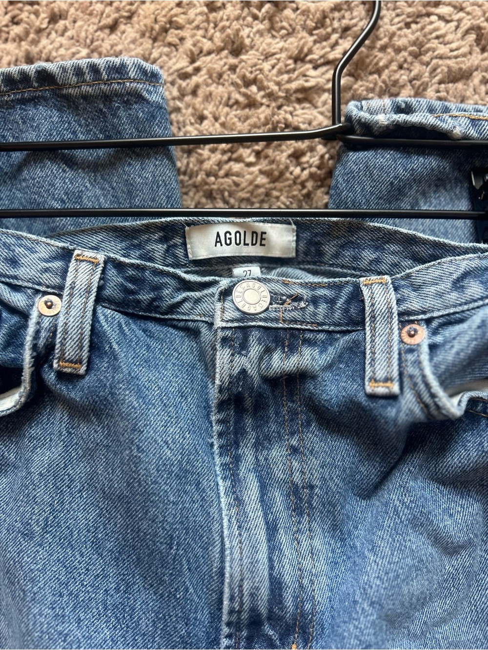 Agolde Classic Light Blue Denim Jeans